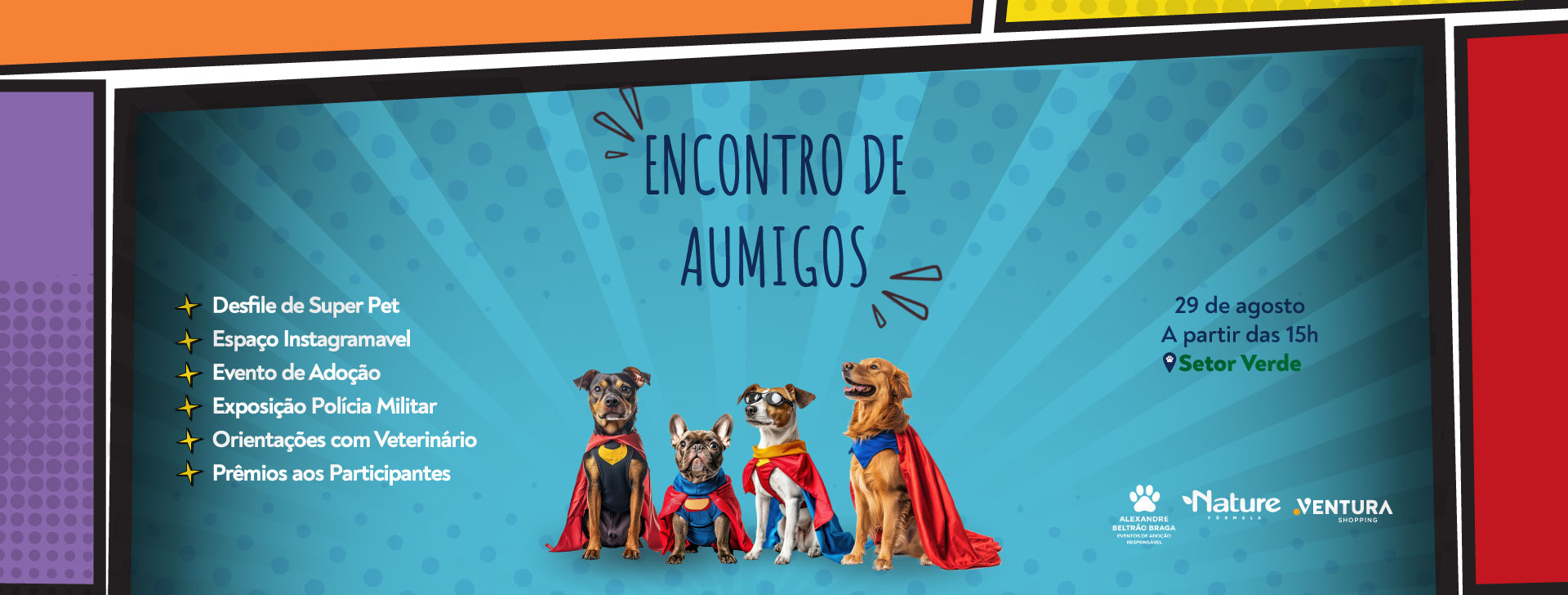 Cachorro participa do desfile do Encontro de AUmigos em Curitiba